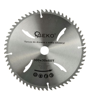 Tarcza Do Drewna 300x30x60 Zębów z Otworami Drewno Miękkie Twarde Węglik