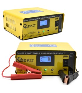 PROSTOWNIK MIKROPROCESOROWY WYŚWIETLACZ LCD 6/12V 15A 3 DIODY SYGNALIZUJĄCE