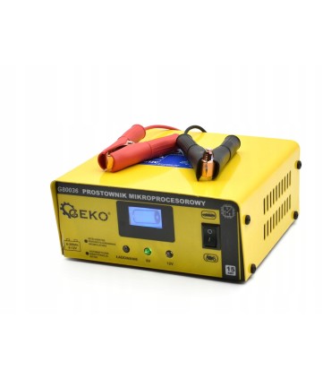 PROSTOWNIK MIKROPROCESOROWY WYŚWIETLACZ LCD 6/12V 15A 3 DIODY SYGNALIZUJĄCE