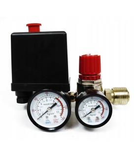 PRESOSTAT WŁĄCZNIK CIŚNIENIOWY MANOMETR 230V DO KOMPRESORÓW I SPRĘŻAREK