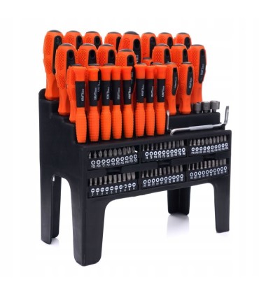 ZESTAW 100EL ŚRUBOKRĘTÓW WKRĘTAKÓW ŚRUBOKRĘTY WKRĘTAKI KRZYŻAKI PŁASKIE BIT