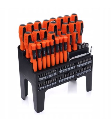 ZESTAW 100EL ŚRUBOKRĘTÓW WKRĘTAKÓW ŚRUBOKRĘTY WKRĘTAKI KRZYŻAKI PŁASKIE BIT