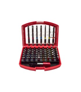 BITY ZESTAW BITÓW KOŃCÓWEK WKRĘTAKOWYCH 56 ELEMENTÓW SOLIDNA WALIZECZKA