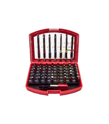 BITY ZESTAW BITÓW KOŃCÓWEK WKRĘTAKOWYCH 56 ELEMENTÓW SOLIDNA WALIZECZKA