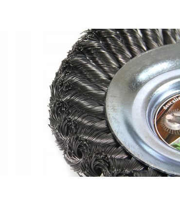 SZCZOTKA DRUCIANA DO KOSY SPALINOWEJ PLECIONA 200MM/25,4MM MAX 10000 RPM