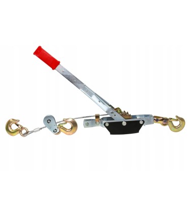 WYCIĄGARKA LINOWA DŹWIGNIOWA POZIOMA 4000KG STALOWA LINA 4T WYTRZYMAŁE HAKI