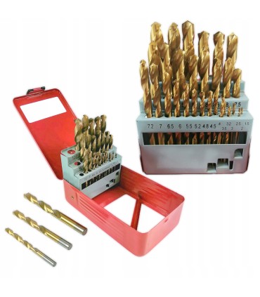 WIERTŁA DO METALU TYTANOWANE 29SZT (1.5-12.7MM)