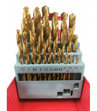WIERTŁA DO METALU TYTANOWANE 29SZT (1.5-12.7MM)