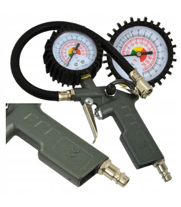 PISTOLET DO POMPOWANIA Z DUŻYM MANOMETREM