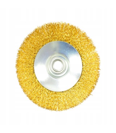 Szczotka druciana obrot.boczna 125mm mosiądz M14