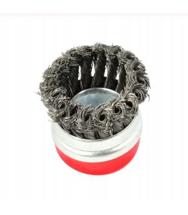 Szczotka druciana czołowa pl.65mm M14+opaska 