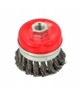 Szczotka druciana czołowa pl.75mm M14+opaska
