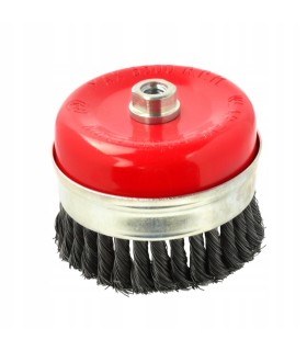 Szczotka druciana czołowa pl.125mm M14+opaska