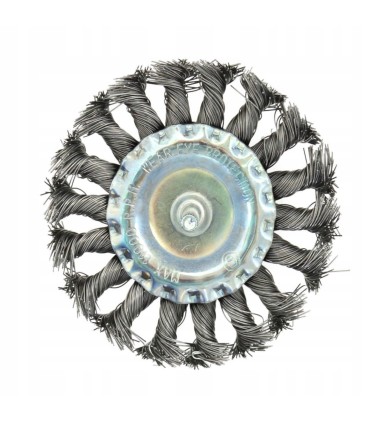 Szczotka druciana tarczowa pleciona na wiert.100mm
