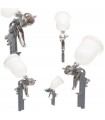 PISTOLET LAKIERNICZY HVLP DYSZA 1.5MM ZBIORNIK 600ML ALUMINIUM LEKKI