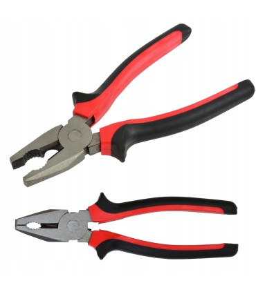 Kombinerki niklowane 200mm(r.czerwono-czarne)