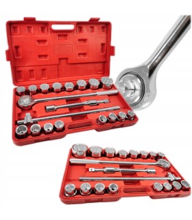 KLUCZE NASADOWE 21 SZT 3/4" 19-50MM 12-KĄTNE