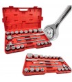 KLUCZE NASADOWE ZESTAW WALIZKA 3/4" 21 ELEMENTÓW 19-50MM 12-KĄTNE