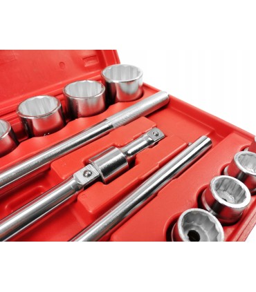 KLUCZE NASADOWE 21 SZT 3/4" 19-50MM 12-KĄTNE