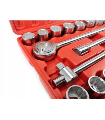 KLUCZE NASADOWE 21 SZT 3/4" 19-50MM 12-KĄTNE