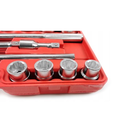 KLUCZE NASADOWE 21 SZT 3/4" 19-50MM 12-KĄTNE