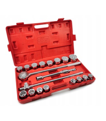 KLUCZE NASADOWE 21 SZT 3/4" 19-50MM 12-KĄTNE