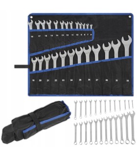 Klucze płasko-oczkowe satyna 6-32mm 2 108,11 216,22 25el.CRV/op.płachta/