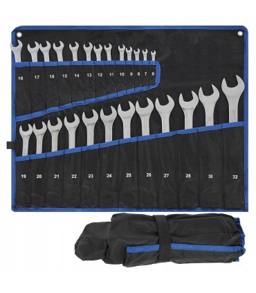 Klucze płasko-oczkowe satyna 6-32mm 2 108,11 216,22 25el.CRV/op.płachta/