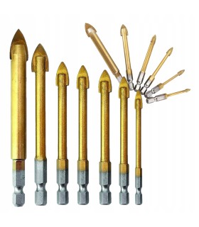 Kpl. wierteł do szkła i ceramiki 7el. HEX