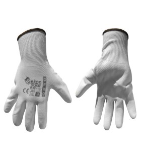Rękawice ochronne GEKO r.9/białe/