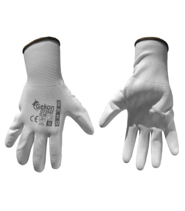 Rękawice ochronne GEKO r.9/białe/