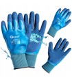 RĘKAWICE ROBOCZE WODOODPORNE POLIESTER-LATEKS ROZMIAR 10 NIEBIESKIE
