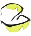 OKULARY OCHRONNE PRZECIWODPRYSKOWE CZARNE REGULOWANE EN166 ANSI ŻÓŁTE
