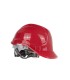 Kask ochronny budowlany BHP regulowany – czerwony