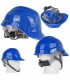 Kask ochronny budowlany BHP regulowany – niebieski