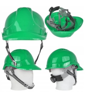 Kask ochronny budowlany BHP regulowany – zielony