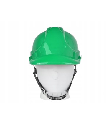 Kask ochronny budowlany BHP regulowany – zielony