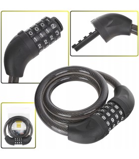 Zapięcie rowerowe na 4 cyfrowy szyfr 12x800mm