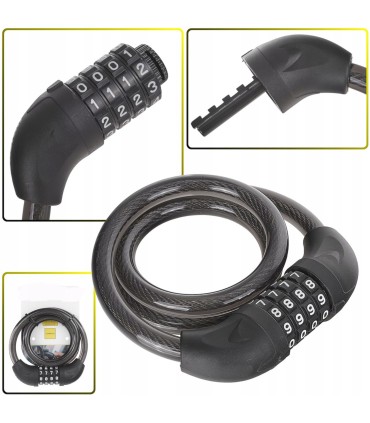 Zapięcie rowerowe na 4 cyfrowy szyfr 12x800mm