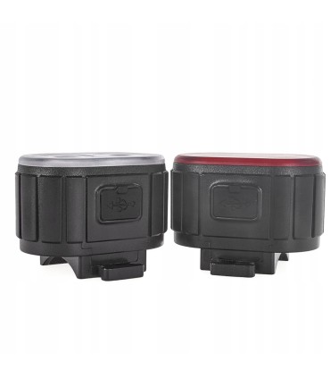 Wodoodporna lampka rowerowa USB IPX4 – zestaw przód + tył