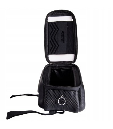 Wodoodporna torba – sakwa rowerowa na rzep z uchwytem na telefon