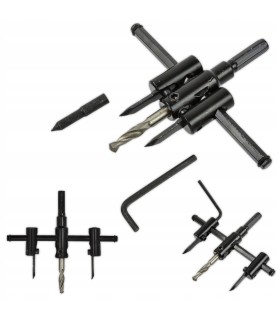 Otwornica nastawna 30-120 mm do płyt gipsowych, drewna