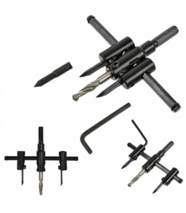 Otwornica nastawna 30-120 mm do płyt gipsowych, drewna