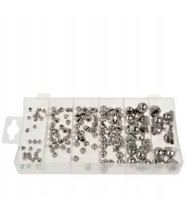 Zestaw nakrętek kołpakowych zamkniętych 150szt.