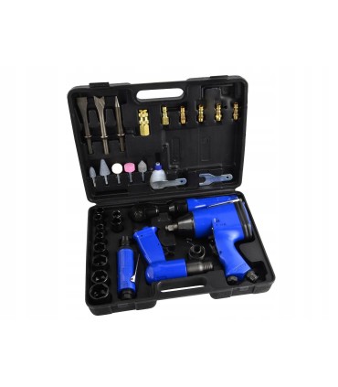 Zestaw narzędzi pneumatycznych i kluczy 33el. 