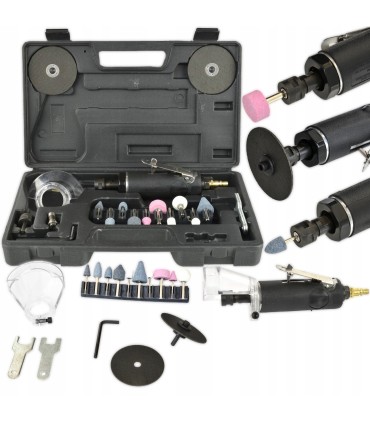 Szlifierka pneumatyczna trzpieniowa 75mm z akcesoriami