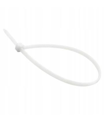 Opaski zaciskowe nylonowe białe 300x3.6mm UV 100szt.