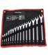 Zestaw kluczy płasko-oczkowych 15el. 6-27mm CRV-CS (satyna)