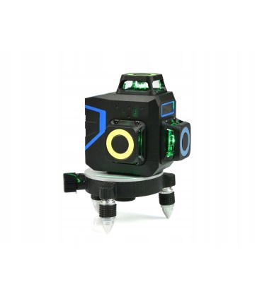 Laser samopoziomujący 3D 360 12x zielone linie 