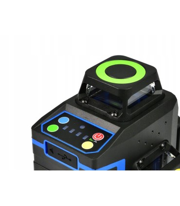 Laser samopoziomujący 3D 360 12x zielone linie 
